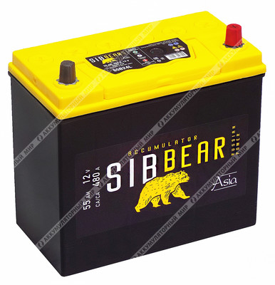 Аккумулятор SIBBEAR ASIA 65B24L 55 Ач о.п.